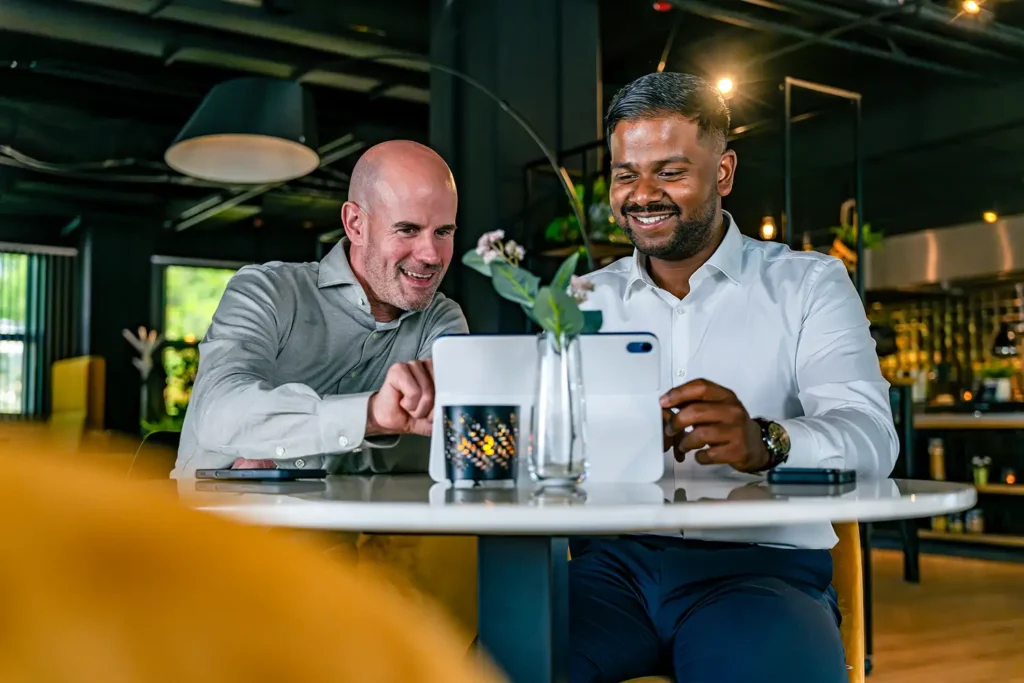 Shaiki Sivarajah en Jeroen Karel van Q data solutions