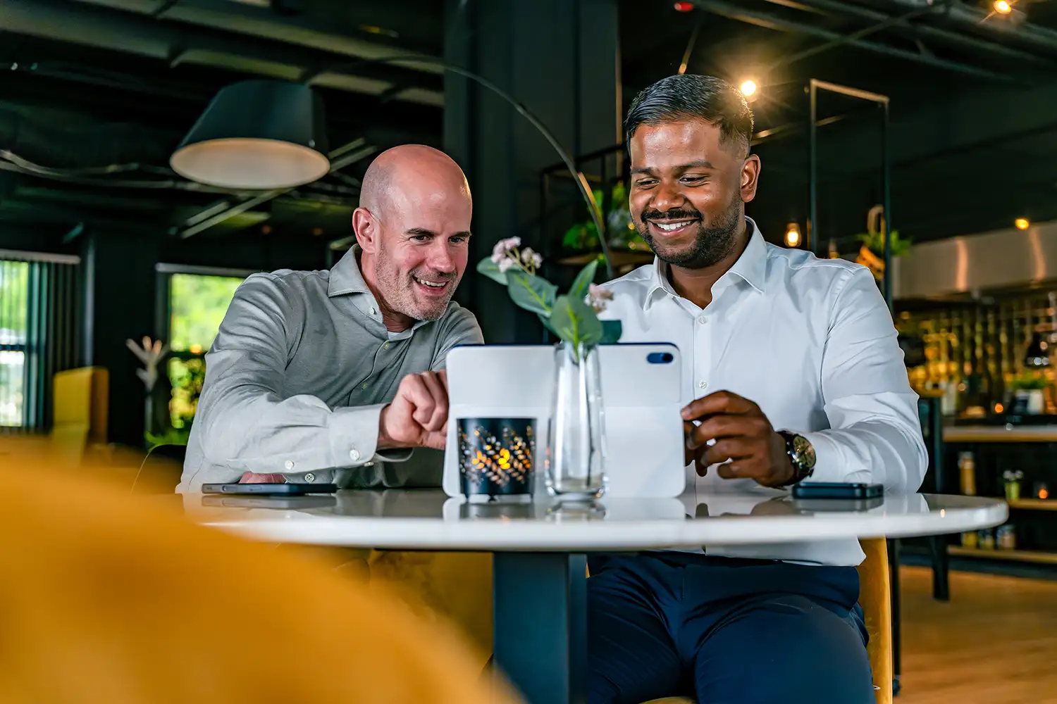 Shaiki Sivarajah en Jeroen Karel van Q data solutions